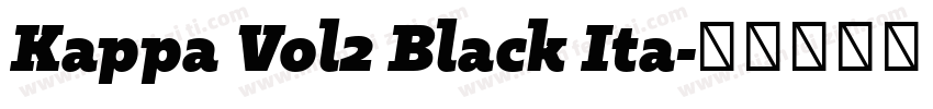 Kappa Vol2 Black Ita字体转换